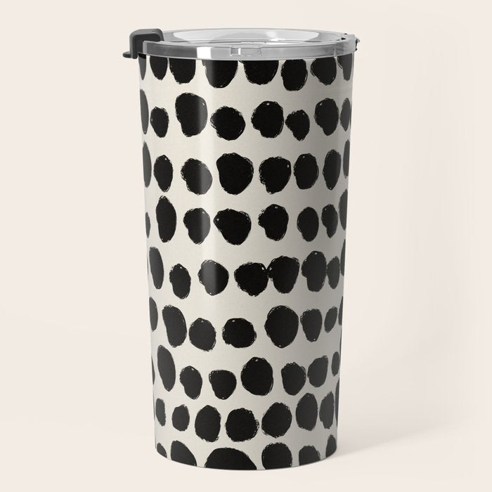Irregular Polka Dot Pattern #1 Travel Mug Gallery Image 3