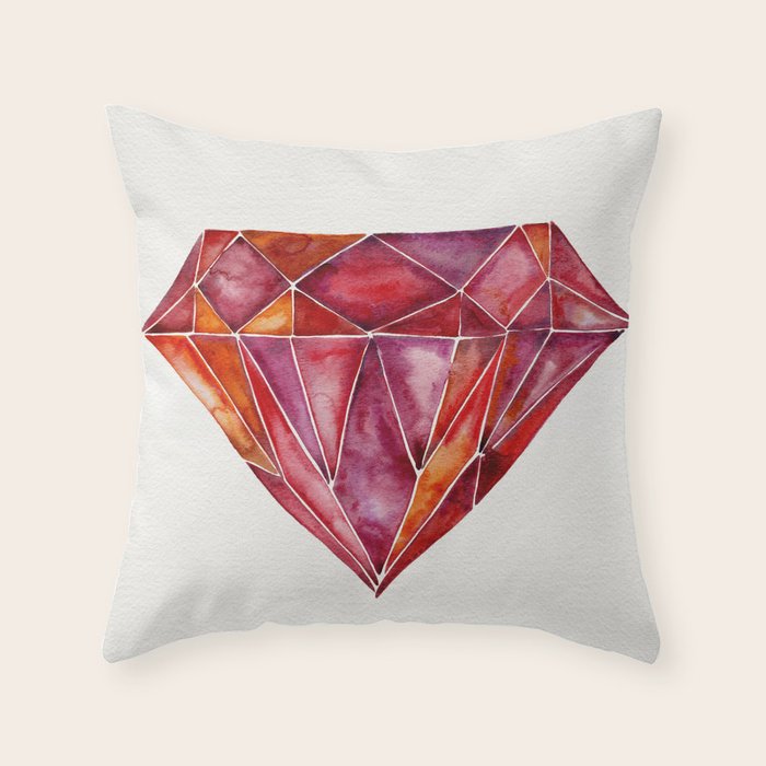 Million-Carat Ruby Throw Pillow Gallery Image 6