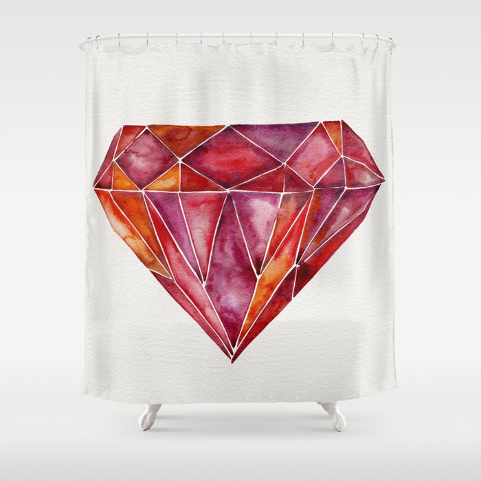 Million-Carat Ruby Shower Curtain Gallery Image 1