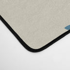 Maldives Leaves Abstract Pattern in Boho Blue and Beige Desk Mat Gallery Image 4