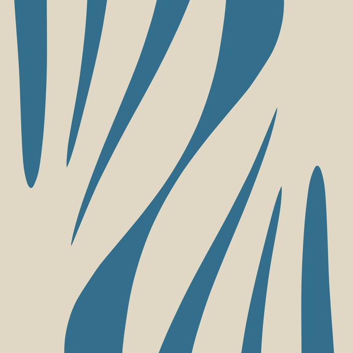 Maldives Leaves Abstract Pattern in Boho Blue and Beige Coffee Mug Gallery Image 2