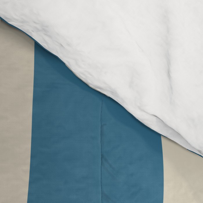 Maldives Leaves Abstract Pattern in Boho Blue and Beige Comforter Gallery Image 4