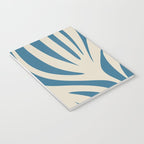 Maldives Leaves Abstract Pattern in Boho Blue and Beige Notebook Gallery Image 3