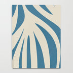 Maldives Leaves Abstract Pattern in Boho Blue and Beige Notebook Gallery Image 4