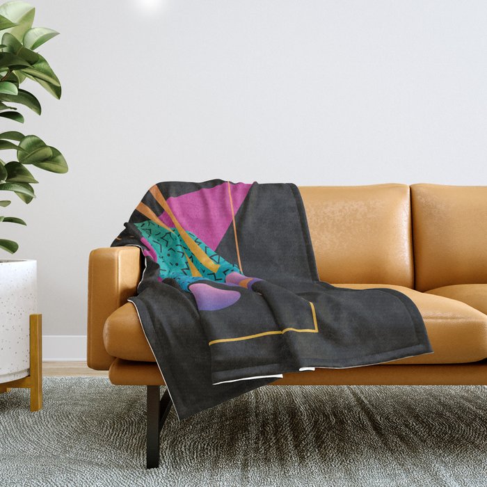 Memphis Pattern 24 - 80s / 90s Retro Throw Blanket Gallery Image 1
