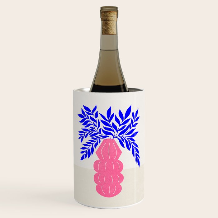 Ruby Pink Vase & Electric Leaves: Vases & Stuff 01 Wine Chiller Gallery Image 1