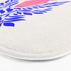 Ruby Pink Vase & Electric Leaves: Vases & Stuff 01 Bath Mat Gallery Image 3