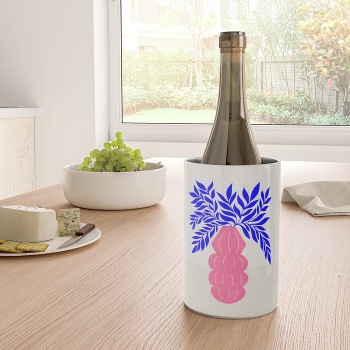 Ruby Pink Vase & Electric Leaves: Vases & Stuff 01 Wine Chiller Gallery Image 4