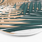 Gold and Green Palm Leaves Bath Mat Gallery Image 3