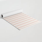 Classic Double Stripe Pattern in Pale Blush and Nearly White Yoga Mat Gallery Image 2