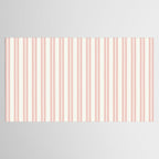 Classic Double Stripe Pattern in Pale Blush and Nearly White Tablecloth Gallery Image 2