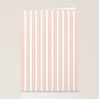 Classic Double Stripe Pattern in Pale Blush and Nearly White Stationery Card Gallery Image 2