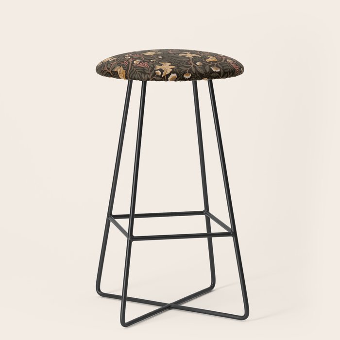 Secret Garden Spring Birds - Forest Green Stool Gallery Image 1