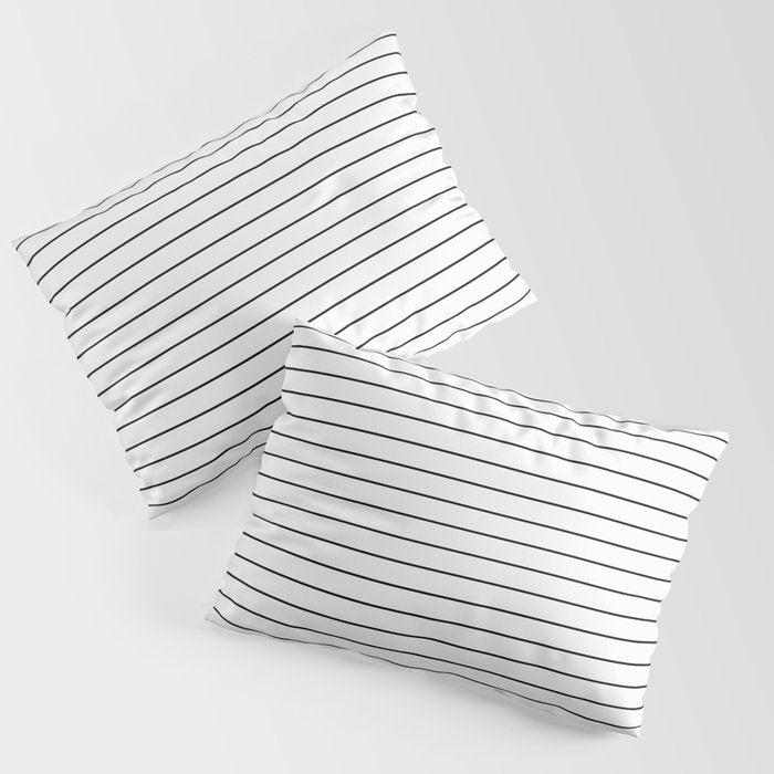 Minimal Arch IV Black and White Modern Geometric Lines Pillow Sham Gallery Image 3