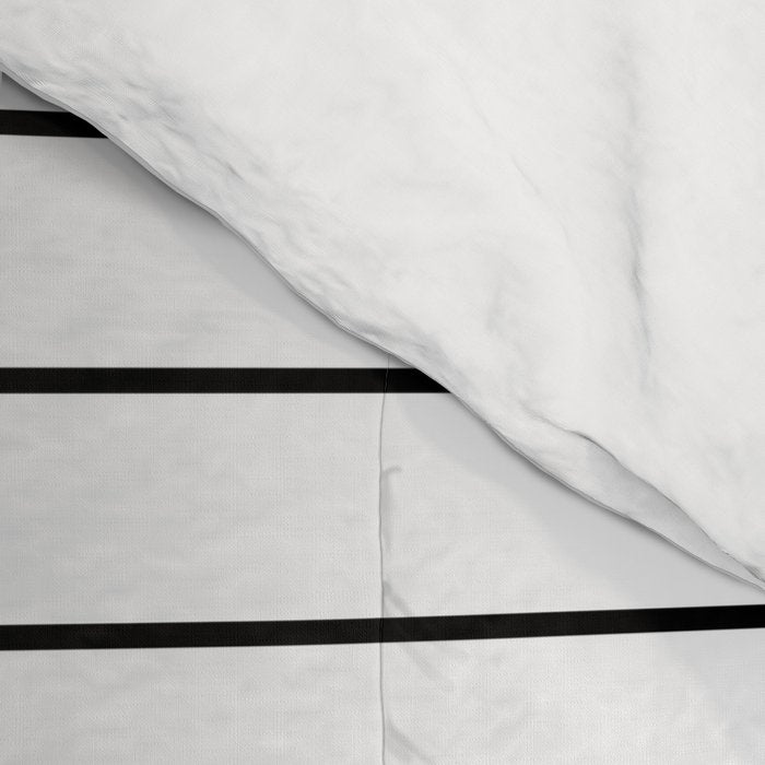 Minimal Arch IV Black and White Modern Geometric Lines Comforter Gallery Image 4