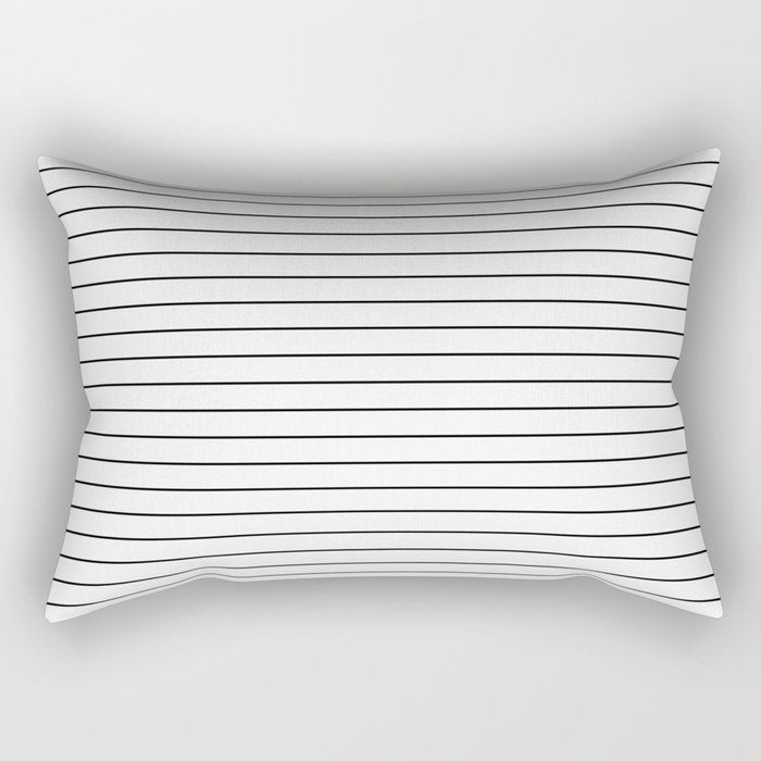 Minimal Arch IV Black and White Modern Geometric Lines Rectangular Pillow Gallery Image 2