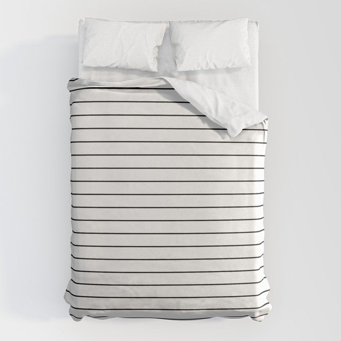 Minimal Arch IV Black and White Modern Geometric Lines Duvet Cover Gallery Image 6