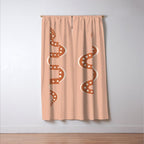 Minimal Snake - Coral & Pink Window Curtain Gallery Image 3