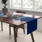 Light-blue octopus on dark blue Table Runner Gallery Image 2