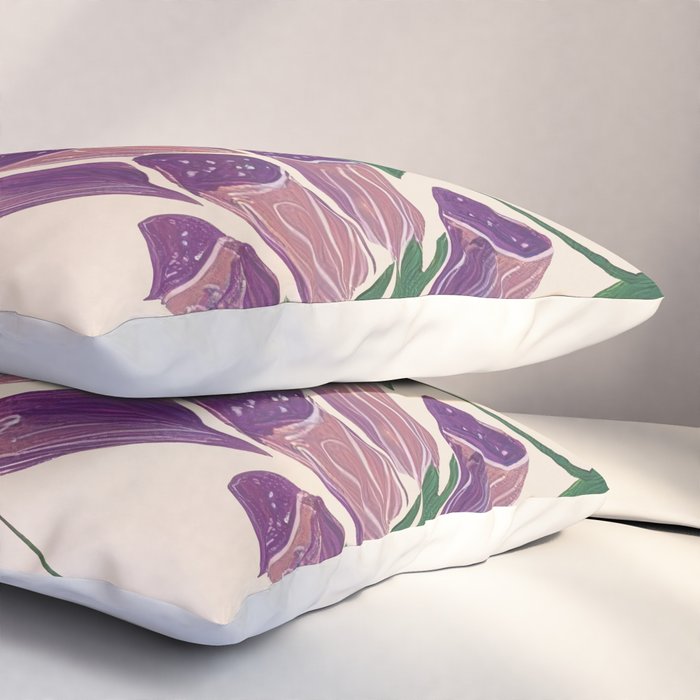 Contemporary Botanical Garden Foxglove in Bloom Pillow Sham Gallery Image 3
