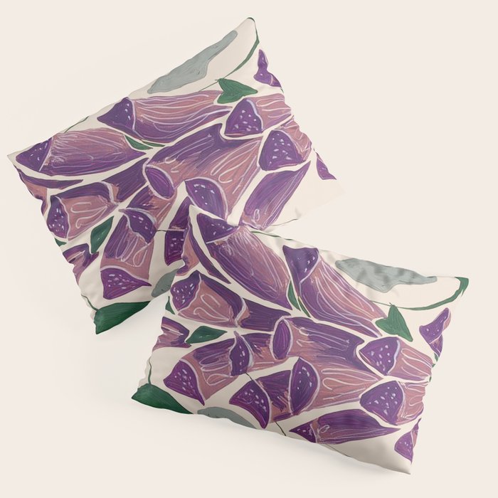 Contemporary Botanical Garden Foxglove in Bloom Pillow Sham Gallery Image 3