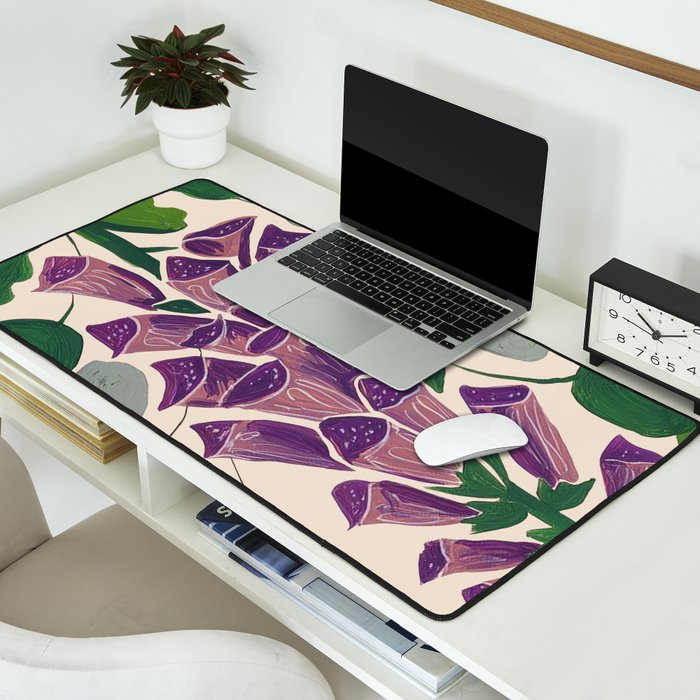 Contemporary Botanical Garden Foxglove in Bloom Desk Mat Gallery Image 2