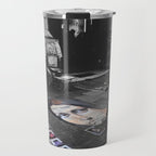 Street Bologna Artist Black and White Photography Travel Mug Gallery Image 1
