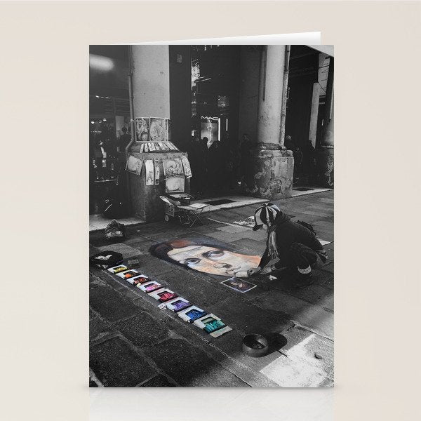 Street Bologna Artist Black and White Photography Stationery Card Gallery Image 2
