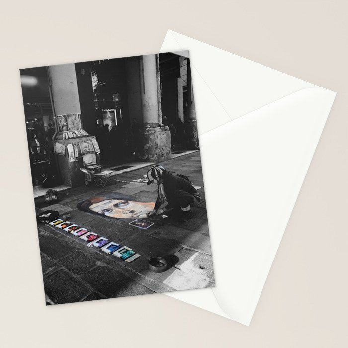 Street Bologna Artist Black and White Photography Stationery Card Gallery Image 2