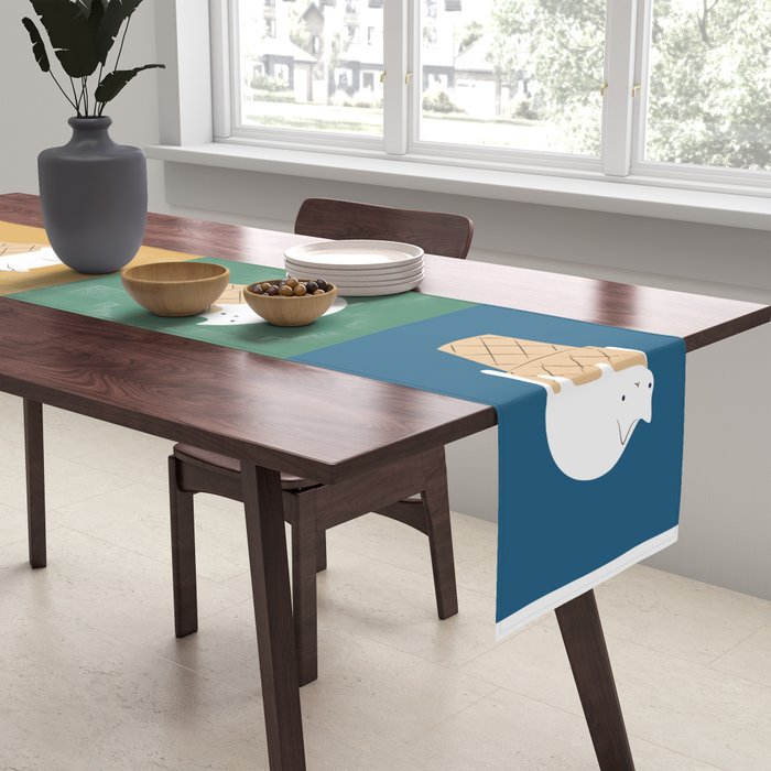 Cat Ice Cream 2x2 Table Runner Gallery Image 2