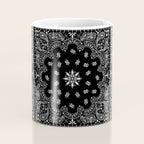 black and white bandana pattern Coffee Mug Gallery Image 4