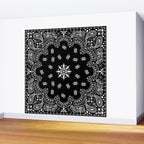 black and white bandana pattern Wall Mural Gallery Image 2