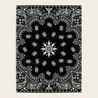 black and white bandana pattern Poster Gallery Image 4