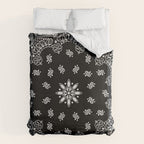 black and white bandana pattern Duvet Cover Gallery Image 6