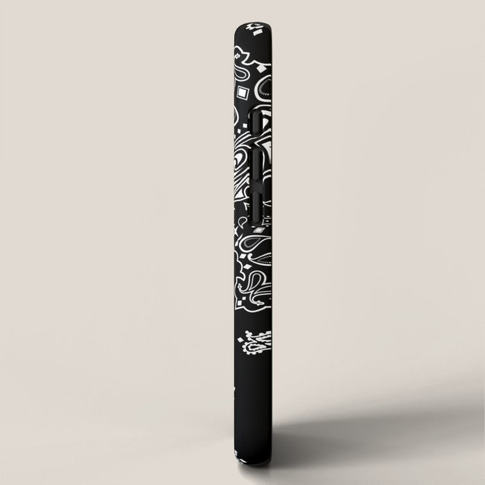 black and white bandana pattern iPhone Case Gallery Image 2