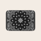 black and white bandana pattern Bath Mat Gallery Image 1