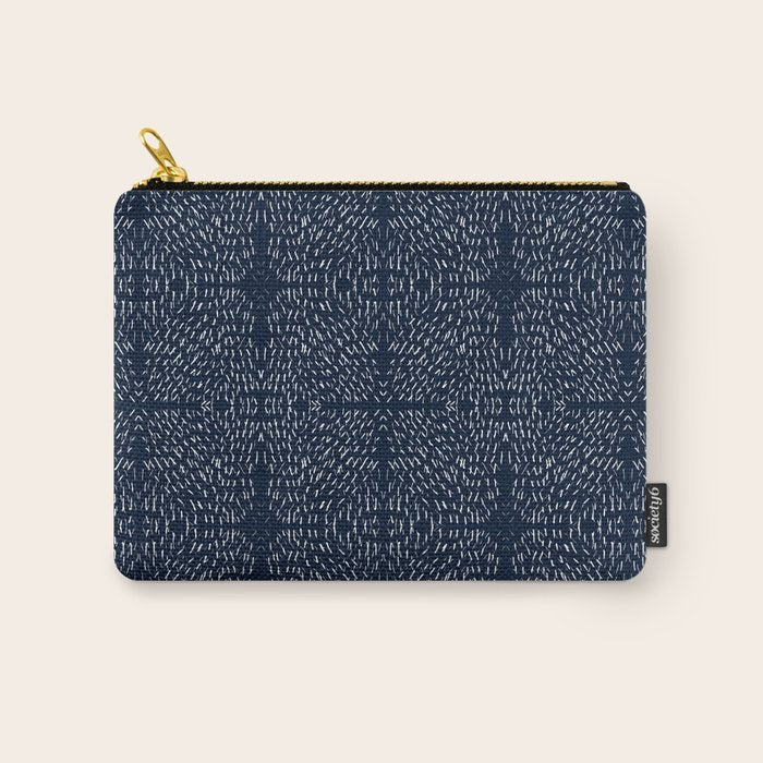 Celestial Stars Art, Indigo Blue, Boho Wall Art, Carry All Pouch Gallery Image 1