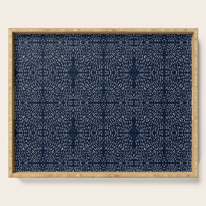 Celestial Stars Art, Indigo Blue, Boho Wall Art, Serving Tray Gallery Image 1