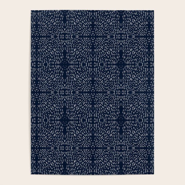 Celestial Stars Art, Indigo Blue, Boho Wall Art, Poster Gallery Image 4