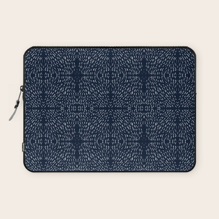 Celestial Stars Art, Indigo Blue, Boho Wall Art, Laptop Sleeve Gallery Image 1