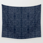 Celestial Stars Art, Indigo Blue, Boho Wall Art, Wall Tapestry Gallery Image 4