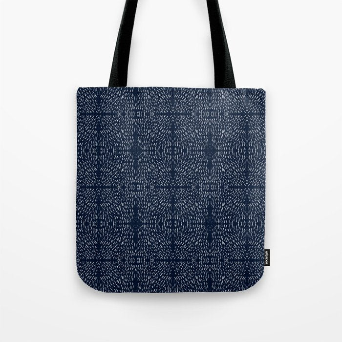 Celestial Stars Art, Indigo Blue, Boho Wall Art, Tote Bag Gallery Image 1