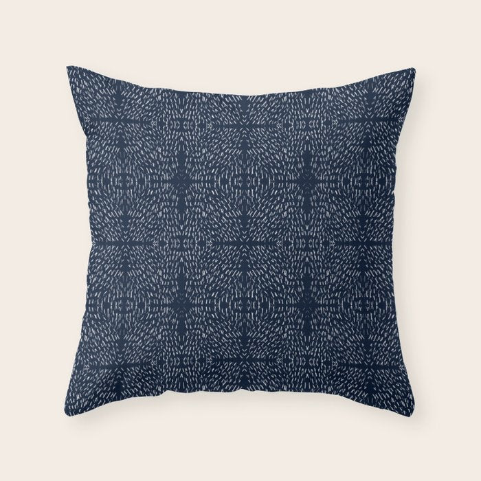Celestial Stars Art, Indigo Blue, Boho Wall Art, Throw Pillow Gallery Image 1