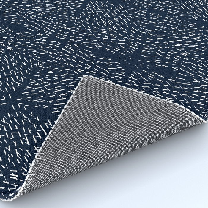 Celestial Stars Art, Indigo Blue, Boho Wall Art, Rug Gallery Image 4