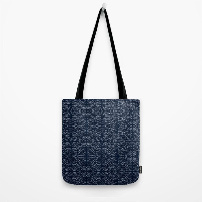 Celestial Stars Art, Indigo Blue, Boho Wall Art, Tote Bag Gallery Image 2