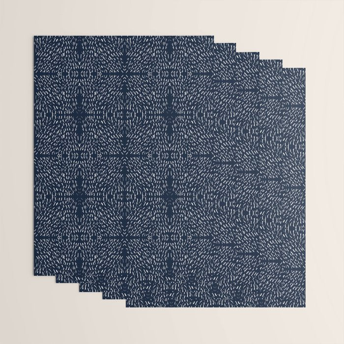 Celestial Stars Art, Indigo Blue, Boho Wall Art, Wrapping Paper Gallery Image 3