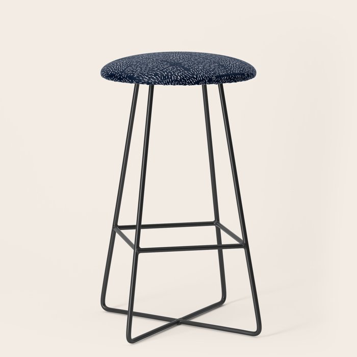 Celestial Stars Art, Indigo Blue, Boho Wall Art, Stool Gallery Image 1