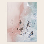 Aerial Beach Print - Pink Sand Beach - Ocean -  Sea Travel photography - Original Sea Bliss Poster Gallery Image 4
