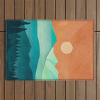 Morning Mountain Mist 2 Outdoor Rug Gallery Image 1
