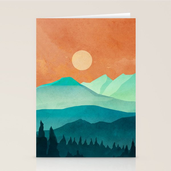 Morning Mountain Mist 2 Stationery Card Gallery Image 2